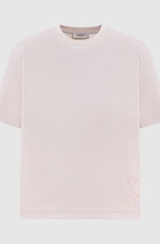 Розовая футболка с вышивкой