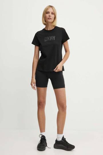 Хлопковая футболка Dkny женская цвет чёрный DP4T9672