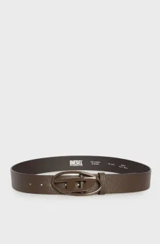 Коричневый кожаный ремень OVAL D Коричневый 90 Diesel X08516 P4231