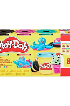 Детский набор пластилина для творчества Play-Doh Shimmery Vibrant Jars, от 2 лет, 8 шт (G0692)