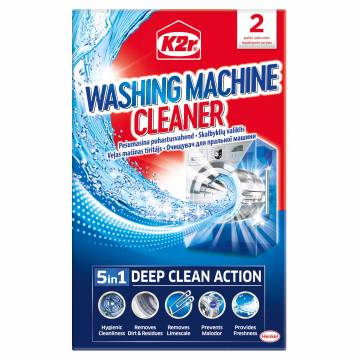 Очиститель для стиральной машины K2r Deep Clean Action 5 в 1, 2 шт Очиститель для стиральной машины K2r Deep Clean Action 5 в 1, 2 шт