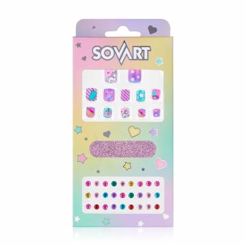 Детский набор Sovart Микс 4 (накладные ногти + пилочка + стразы) Детский набор Sovart Микс 4 (накладные ногти + пилочка + стразы)