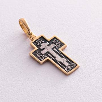 Серебряный крестик с позолотой 132465 Серебряный крестик с позолотой 132465