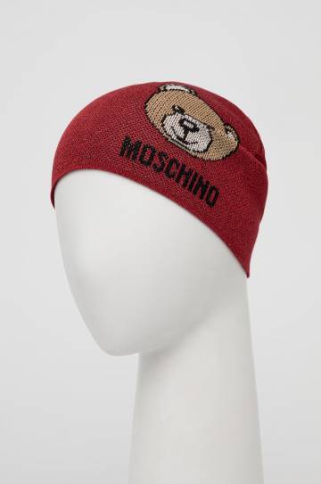 Шапка Moschino цвет красный из тонкого трикотажа Шапка Moschino цвет красный из тонкого трикотажа