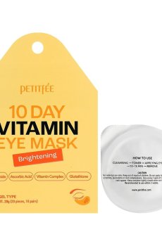 Гидрогелевые патчи для кожи вокруг глаз Petitfee & Koelf 10 Days Vitamin Eye Mask, Brightening, 20 шт