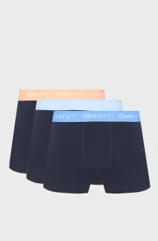 Мужские темно-синие боксеры (3 шт) TRUNK Синий S Gant 902523003