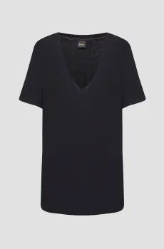 Женский черный льняной пуловер Черный XS BOSS 50538645;001