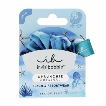 Резинка-браслет для волос Invisibobble Sprunchie Original Beach & Resortwear Sea Of Blue, 1 шт Резинка-браслет для волос Invisibobble Sprunchie Original Beach & Resortwear Sea Of Blue, 1 шт