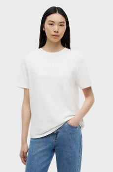 Женская белая футболка RLX GMD VARSITY SS TEE EXT Белый XS Tommy Jeans DW0DW22813
