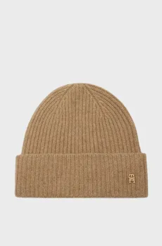 Женская бежевая кашемировая шапка CASHMERE CHIC Бежевый ONESIZE Tommy Hilfiger AW0AW16623