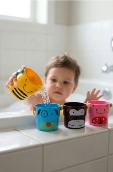 Набір відерець для гри у воді, 4 шт. - різнобарвний