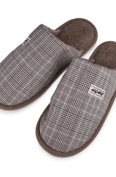 Мужские комнатные тапочки 2Step закрытые, коричневые, размер 45-46 (WMSL2025-6-Br)