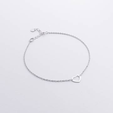 Серебряный браслет "Сердечко" на ногу 905-01343 Серебряный браслет "Сердечко" на ногу 905-01343