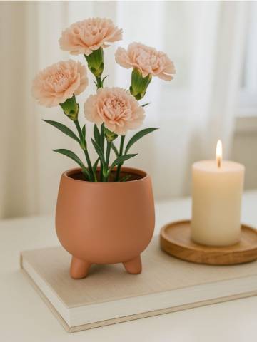 Керамічний горщик - коричневий