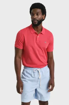 Мужское красное поло REG SHIELD SS PIQUE Красный XL Gant 2210