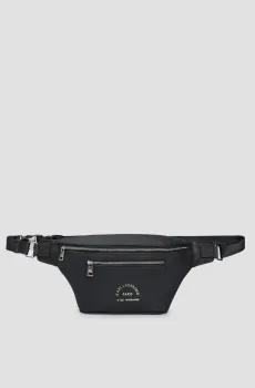 Мужская черная кожаная поясная сумка Черный ONESIZE Karl Lagerfeld 544451.815912;990