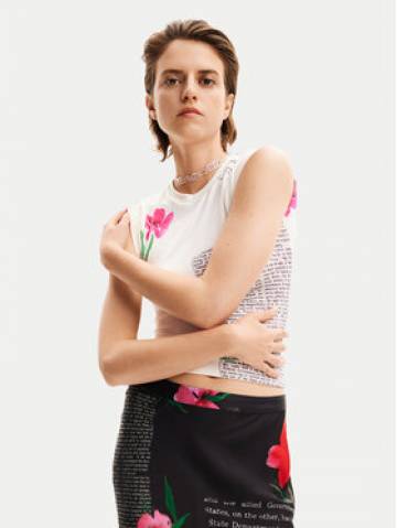 Desigual Футболка Mirna 24SWTK10 Білий Slim Fit Desigual Футболка Mirna 24SWTK10 Білий Slim Fit