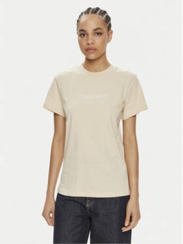 Calvin Klein Футболка Hero Logo K20K205448 Бежевий Regular Fit Calvin Klein Футболка Hero Logo K20K205448 Бежевий Regular Fit