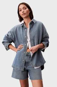 Женская голубая джинсовая рубашка DENIM BOYFRIEND Голубой M Calvin Klein Jeans LV047E753G