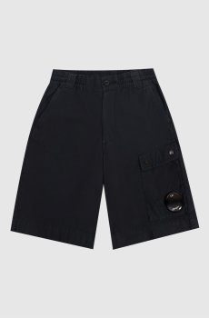 Детские синие шорты с патчем логотипа