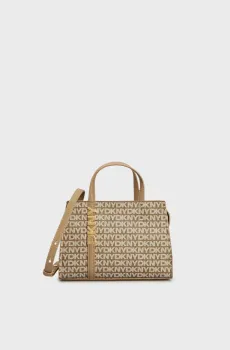 Женская коричневая сумка с узором AVRIL SM SATCHEL CBO Коричневый ONESIZE DKNY R43D5G56