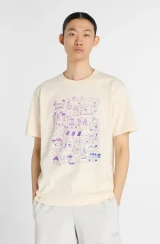 Мужская бежевая футболка Athletics C-Mural Бежевый L New Balance MT53914PEF