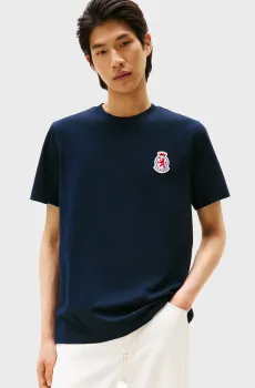 Мужская темно-синяя футболка CREST Синий XXL Tommy Hilfiger MW0MW40024