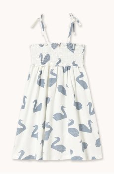 Хлопковое детское платье Tinycottons BIG SWANS KNITTED DRESS