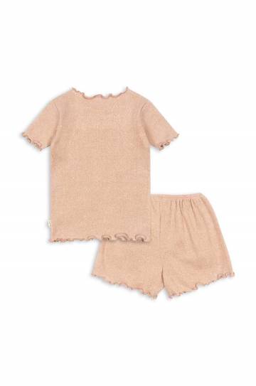 Детская пижама Konges Sløjd цвет бежевый однотонная