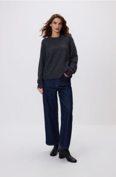 Reserved - Джемпер з високим вмістом вовни та додаванням кашеміру - темно-сірий - 155GS-90M