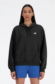 Женское черное худи Essentials Fleece Черный L New Balance WT41510BK