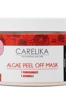 Альгинатная маска для лица Carelika Algae Peel Off Mask Pomegranate на основе водорослей с гранатом, 200 г