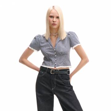 Cropp - Сорочка з коротким рукавом - light grey Cropp - Сорочка з коротким рукавом - light grey