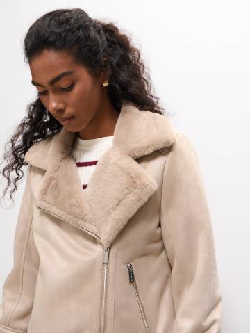 Mohito - Куртка з хутряним коміром - бежевий - 34