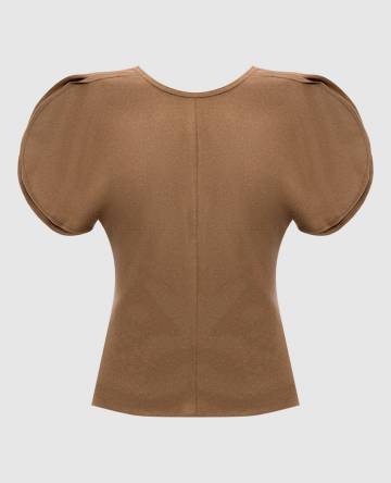 Коричневый топ из шерсти и кашемира Коричневый топ из шерсти и кашемира
