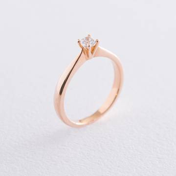 Золотое помолвочное кольцо (цирконий Swarovski) к06258 Золотое помолвочное кольцо (цирконий Swarovski) к06258
