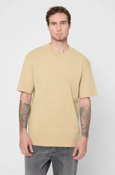 Мужская бежевая футболка Бежевый M HUGO 50488330;269