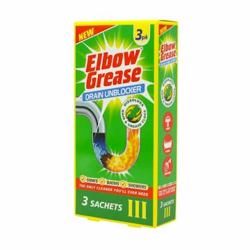 Средство для прочистки труб Elbow Grease Drain Unblocker, 3*25 г Средство для прочистки труб Elbow Grease Drain Unblocker, 3*25 г