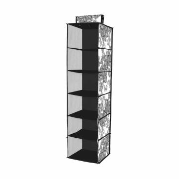Органайзер подвесной Idea Home Anthracite Flowers 6 секций, 28*28*112 см (NP-121 ткан. 6ком. підвіс. Anthracite Flowers)