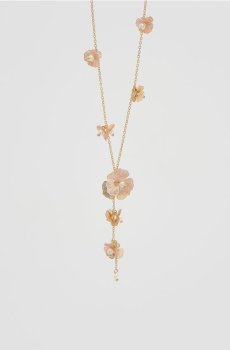 Reserved - Намисто з квітковим кулоном - різнобарвний - 795IC-MLC