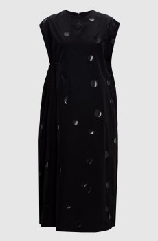 Черное платье миди