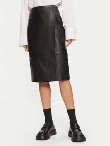 Boss Шкіряна спідниця 50524021 Чорний Regular Fit Boss Шкіряна спідниця 50524021 Чорний Regular Fit