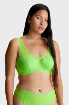 Женский салатовый бюстгальтер LGHT LINED BRALETTE Салатовый 34A Calvin Klein 000QF7391E