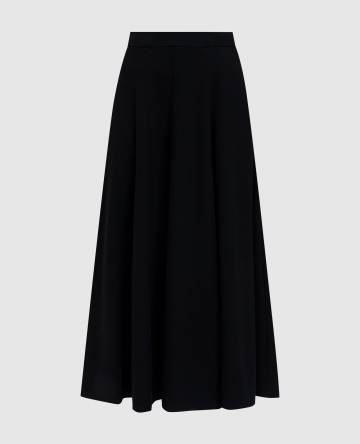 Черная юбка из шерсти
