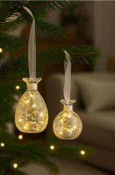 LED підвісна лампа з різдвяною тематикою - clear