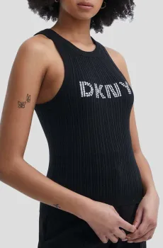 Женская черная майка Черный XXS DKNY D2B4A128
