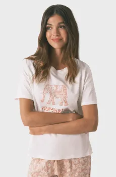 Женская белая футболка Белый M womensecret 3272286