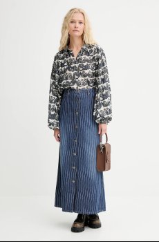 Хлопковая джинсовая юбка MUNTHE LIVONO