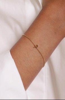 Серебряный браслет с позолотой Design Letters