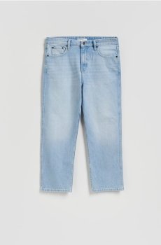 Reserved - Прямі джинси з ефектом прання - синій - YU863-50J